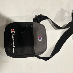 Champion Dual-Tone Black and Gray Messenger Bag